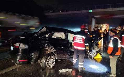 Anadolu Otoyolunda zincirleme kaza 3 yaralı Kocaeli Asayiş