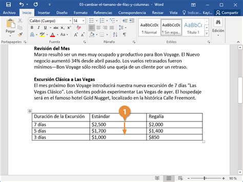 Cambiar el Tamaño de Filas y Columnas CustomGuide