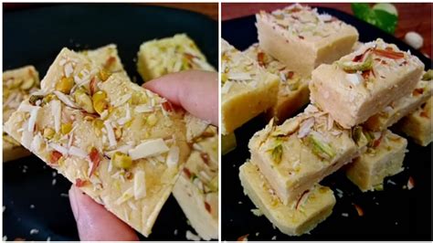 Raksha Bandhan Special Sweet Besan Milk Cake Besan Milk Powder Burfi