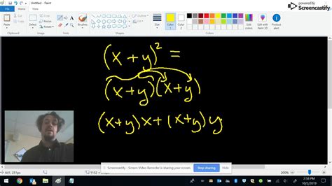 Expanding Binomials That Are Squared X Plus Y Squared Youtube