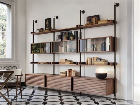 Ubiqua Wall Mounted Sectional Bookcase By Porada Design Tarcisio Colzani