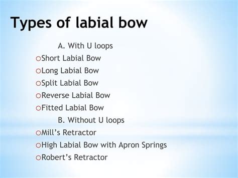 Labial Bows Ppt