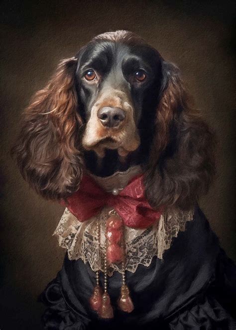 Brown Cocker Spaniel Portrait Print – InkAndDrop