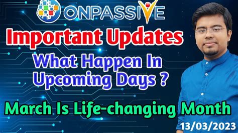 ONPASSIVE Important Updates What Happen In Upcoming Days ONPASSIVE