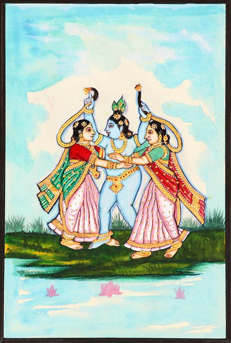 Shri Krishna Teasing Gopis Exotic India Art