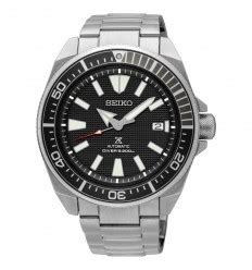 Reloj Seiko Prospex Diver Samurai Acero Esfera Negra M Srpf K