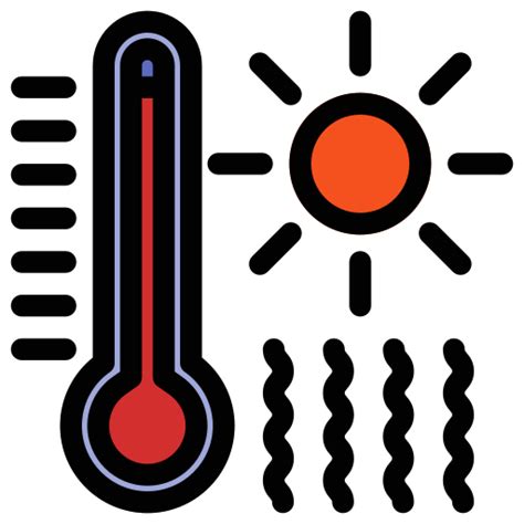 Icono De Ola De Calor Generic Outline Color