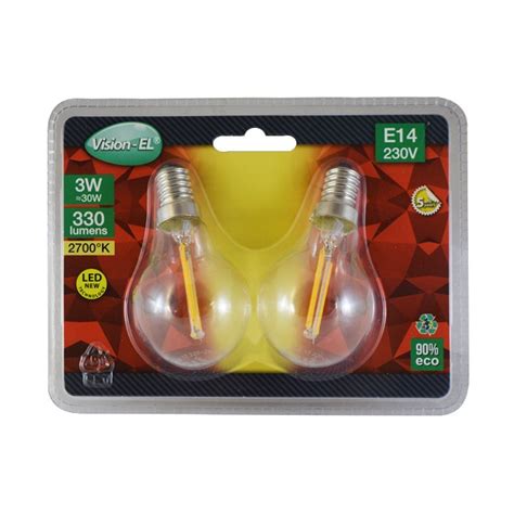 Lot De 2 Ampoules LED E14 COB Fila Boutique Officielle Miidex Lighting