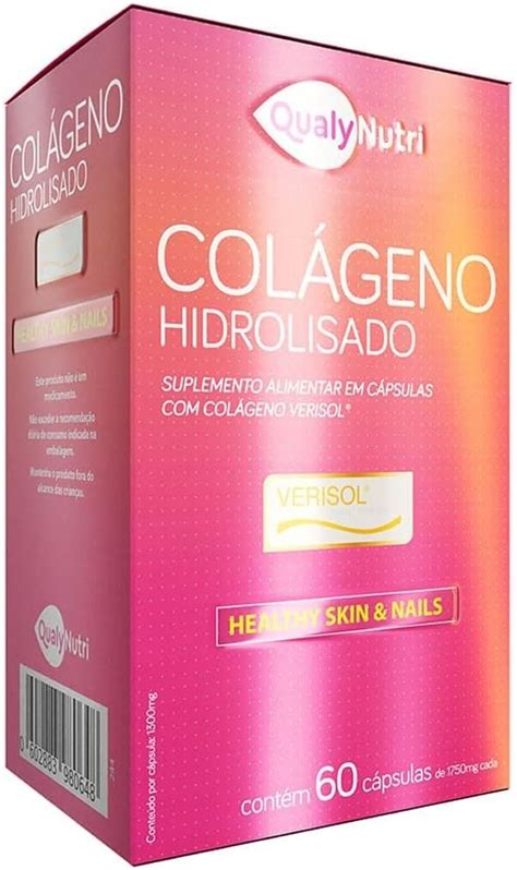 Colágeno Hidro Verisol Qualy Nutri c 60 Cápsulas Amazon br