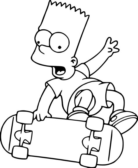 Coloriage Bart Simpson dessin à imprimer sur COLORIAGES info