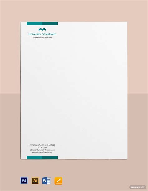 FREE College Letterhead Templates & Examples - Edit Online & Download | Template.net