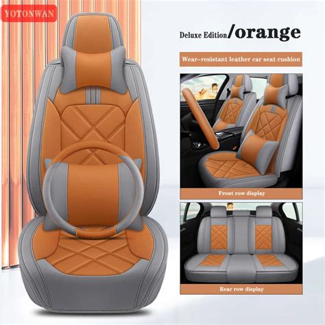 Yotonwan Fundas Universales De Cuero Para Asiento De Coche Cobertura