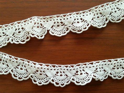 Vintage Lace Edge Crocheted Cotton Trim Crochet Lace Trim Home Decor