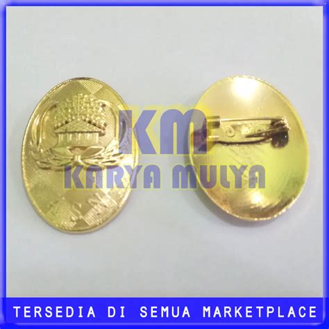 Jual Pin Lencana Korpri ASN Oval Emblem Korpri Warna Emas Karya