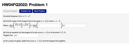 Solved Points Suppose F X X A Find The Slope Of Chegg