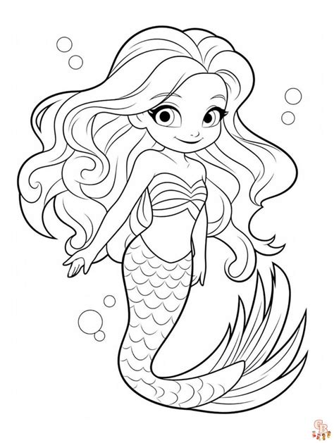 Mermaid Coloring Pages Hard Coloring Pages