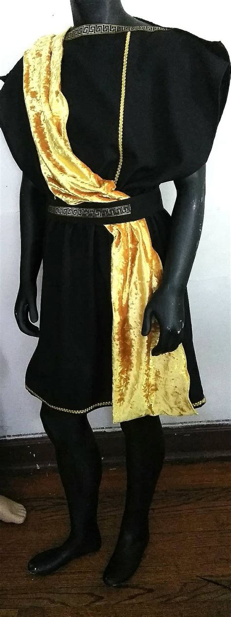 BLACK TOGA ENSEMBLE 3pc Trim Highlight Gold Wrap | Etsy