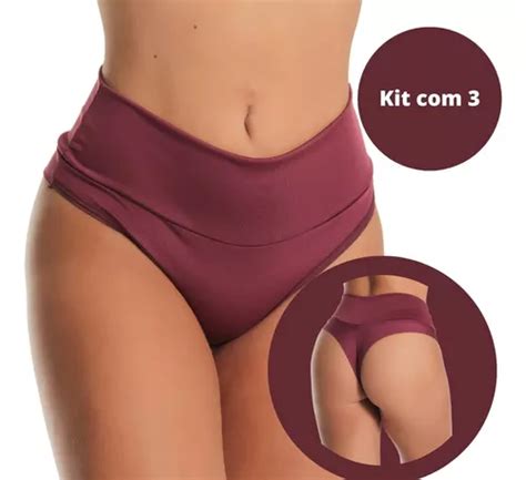 Calcinhas Modeladora C S Alto Fio Duplo Kit Lingerie Parcelamento