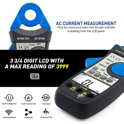 Btmeter Ma Ac Dc Stromzange Zangenamperemeter Zangenmultimeter