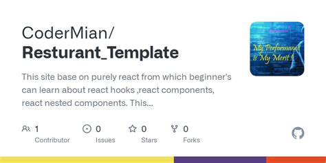 Github Codermianresturanttemplate This Site Base On Purely React