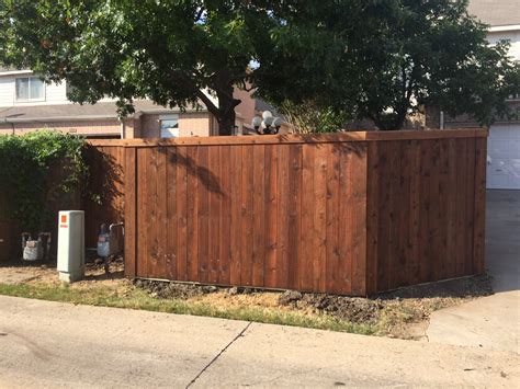 6 Foot Stained Cedar Side By Side Frisco Fence Frisco Fence Llc