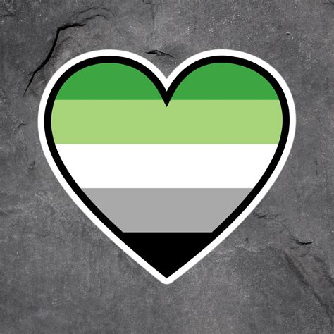 Aromantic Flag Heart Sticker Aromantic Pride Sticker Aro Etsy