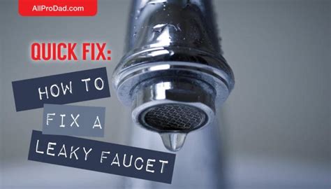 Quick Fix: How to Fix a Leaky Faucet - All Pro Dad