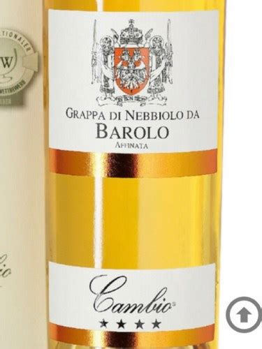 N V Cambio Grappa Di Nebbiolo Da Barolo Vivino Us