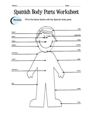 Spanish Body Parts Label Worksheet Answer Key Made By Teachers