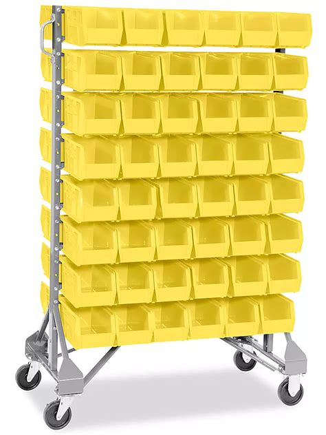 Standard Mobile Stackable Bin Organizer 11 X 5 1 2 X 5 Yellow Bins H