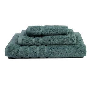 Lavish Home Piece Seafoam Cotton Rice Weave Towel Set Sf