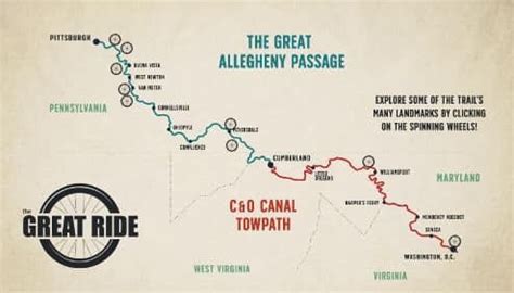 C&O Canal Towns Map: Explore The Great Ride