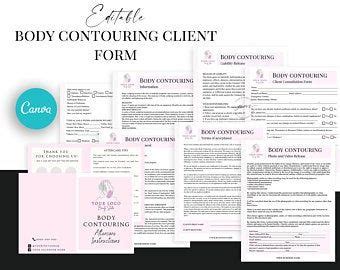 Vacuum Therapy Body Sculpting Intake Consent Form I DIY Editable