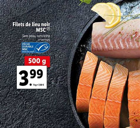 Promo Filets De Lieu Noir Msc Chez Lidl Icatalogue Fr