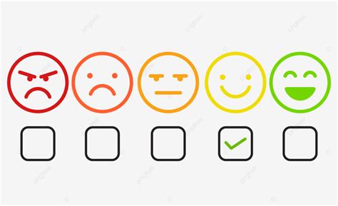 Emoji De Feedback De Satisfação Do Cliente Marca De Seleção Vetor