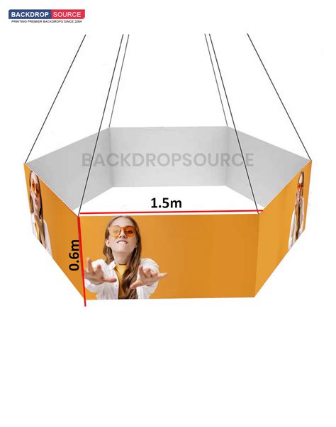 sky tube hexagon hanging banner backdropsource uk
