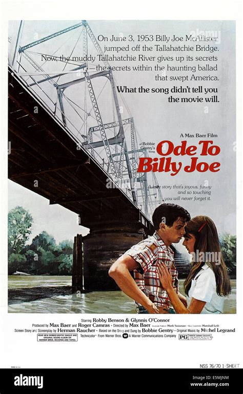 Ode To Billy Joe L R Robby Benson Glynnis Oconnor On Poster Art