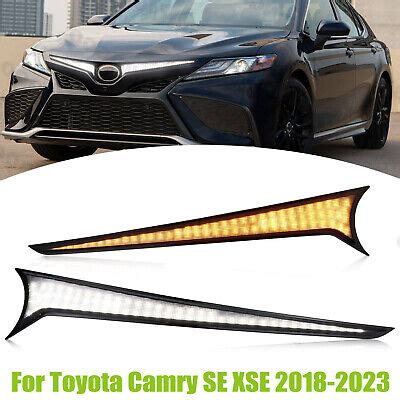 2 Pcs For Toyota Camry SE XSE 2018 2023 LED Fog Grille Lamp DRL Yellow