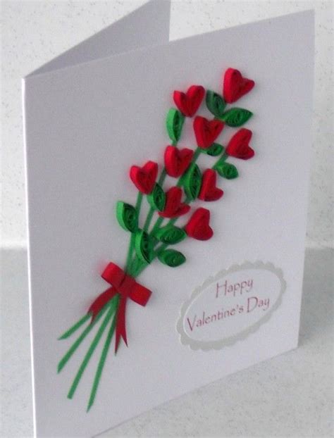 Quilled Valentine Card With Personalized Message Etsy Quilling