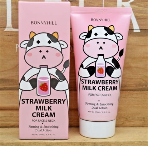 Bonnyhill Strawberry Milk Cream For Face And Neck Firming And Smoothing