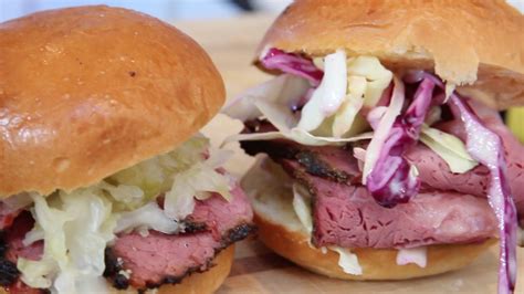 Smoked Corned Beef Sandwiches With Coleslaw