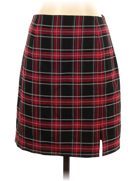 Zara Plaid Multi Color Red Casual Skirt Size S 51 Off Thredup