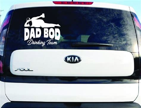 Dad Bod Drinking Team Decal Gift For Dad Funny Truck Etsy