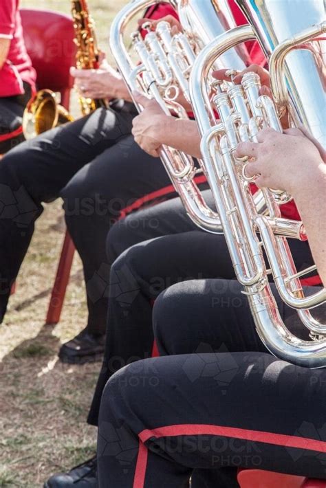 Image Of Euphonium Players Of A Band Performing Outside Austockphoto