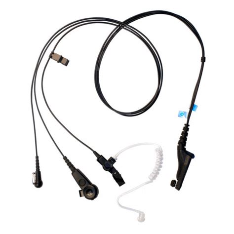 Motorola Dp4400e And Dp4800e 3 Wire Acoustic Tube Earpiece Black