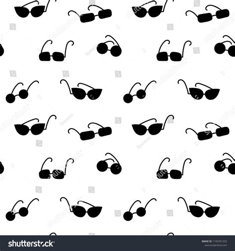 Funny Summer Pattern Sunglasses Seamless Vector Stock Vector Royalty Free 1104761333