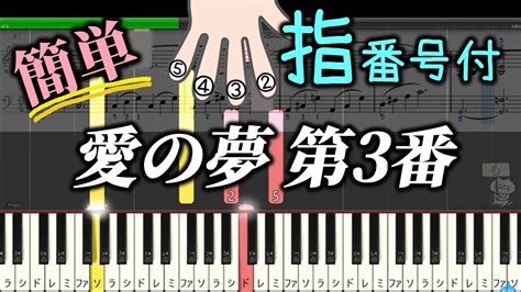 【初級】愛の夢第3番（楽譜付き）簡単 リスト Liebestraume No3 Liszt Youtube