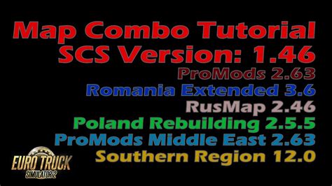 ETS2 1 46 Tutorial Map Combo ProMods ROEX RusMap Poland Rebuilding