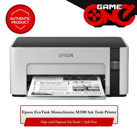 Epson EcoTank Monochrome M1100 Ink Tank Printer Shopee Philippines