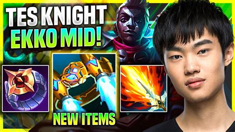 KNIGHT A PICKS EKKO WITH NEW ITEM HEXTECH ROCKETBELT TES Knight